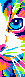 lisa frank style kitten