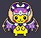 pikachu in a lunala costume