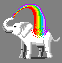 cute rainbow elephant