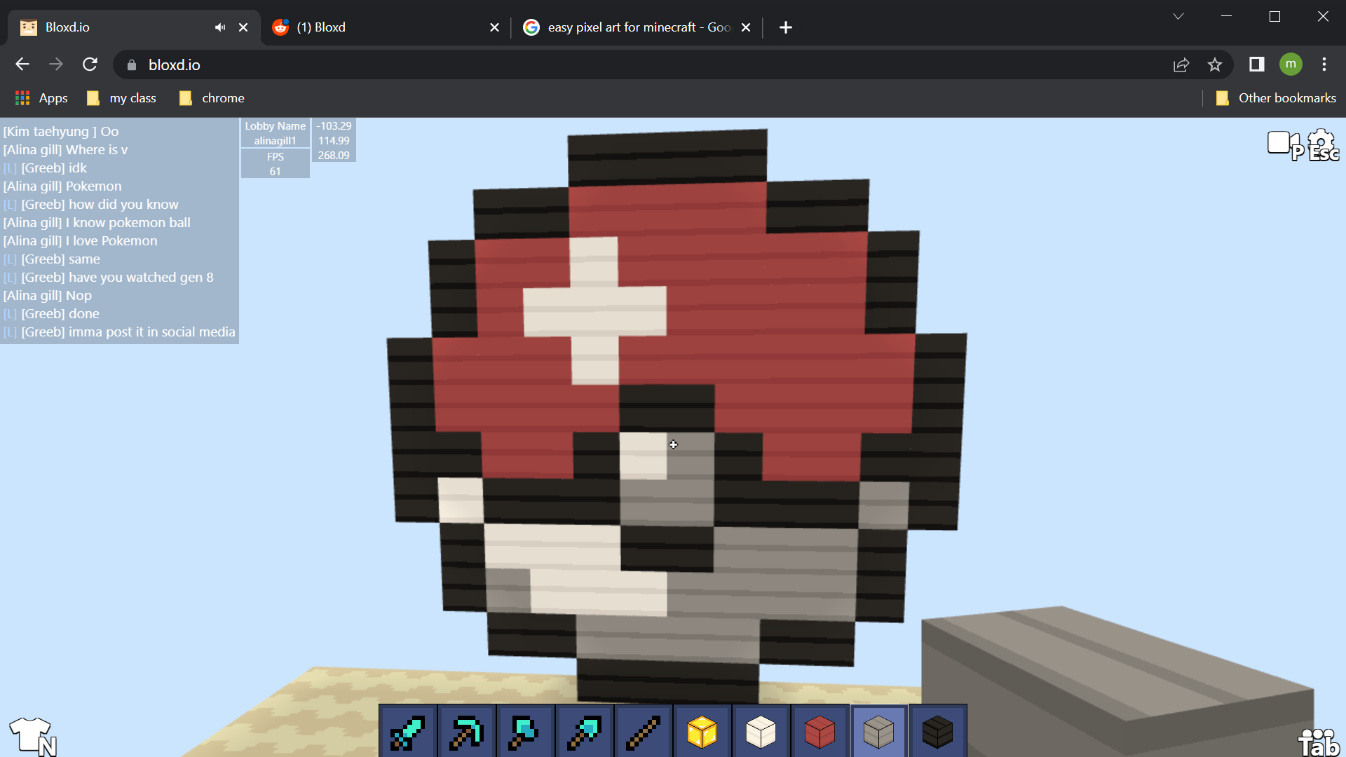 bloxd io pokemon ball