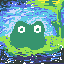a frog in the night
