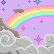 cute rainbow and clouds