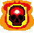 flaming skull